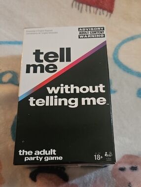 Tell Me Without Telling Me Adult Party Game - Black & White with Rainbow Accent